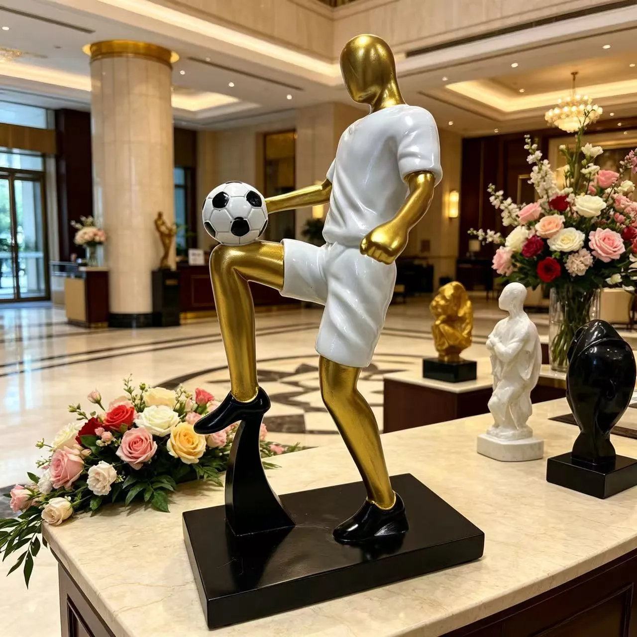 Soccer player juggling the ball