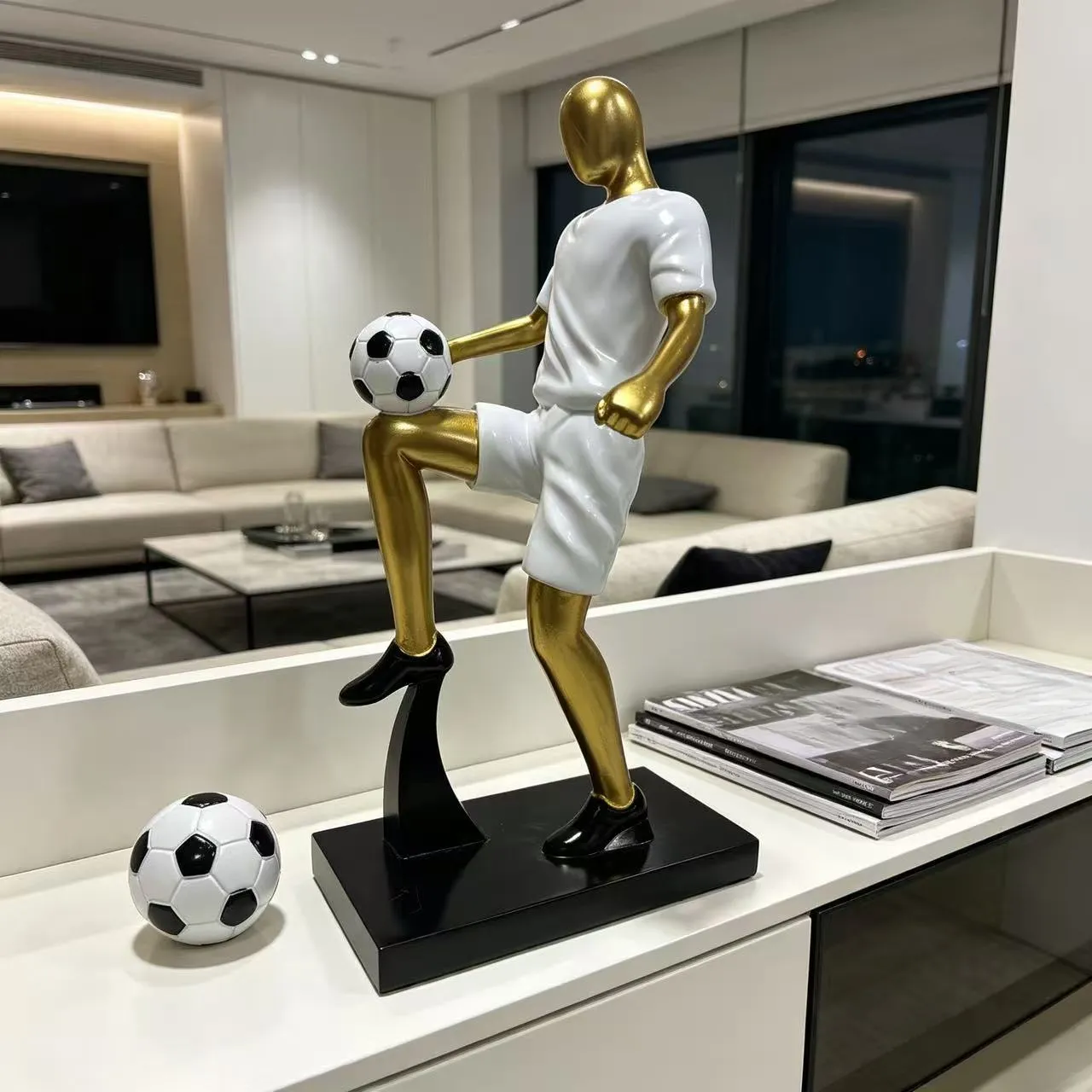 Soccer player juggling the ball