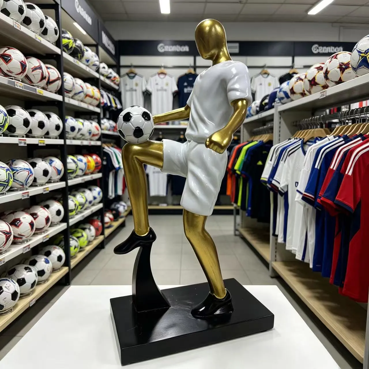 Soccer player juggling the ball