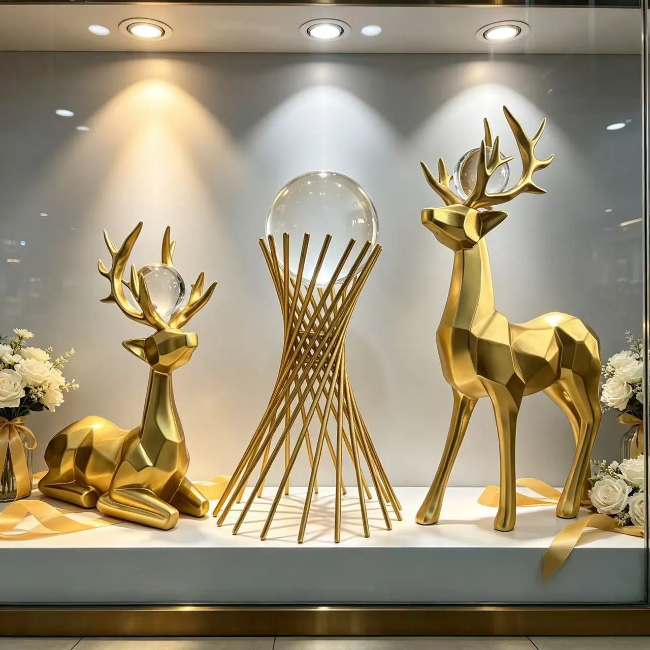 Double Deer and Tower