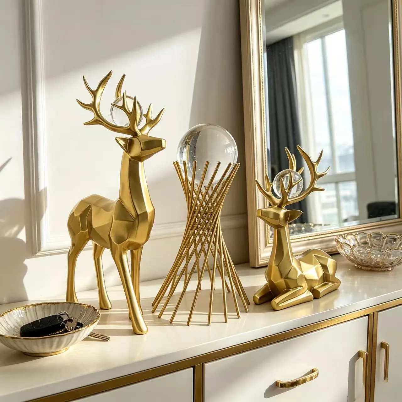 Double Deer and Tower