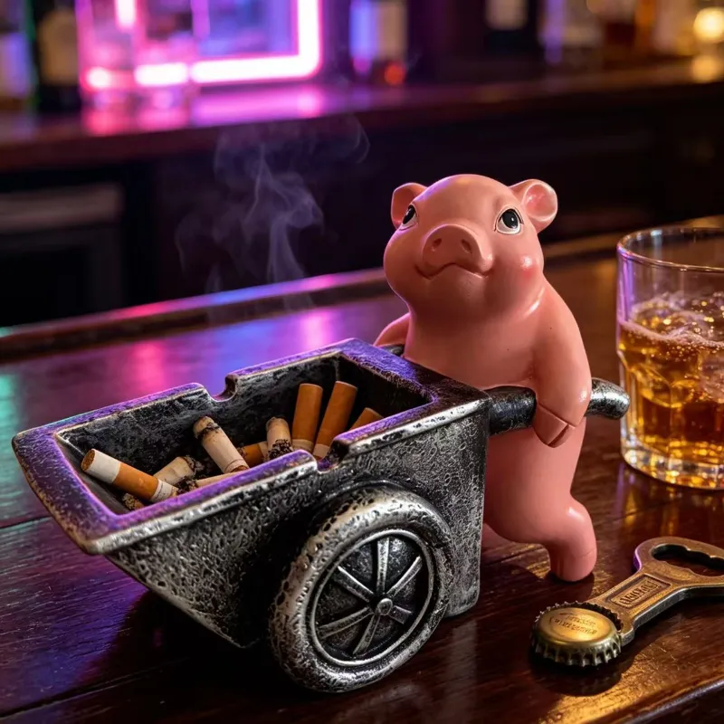 Piglet stroller ashtray