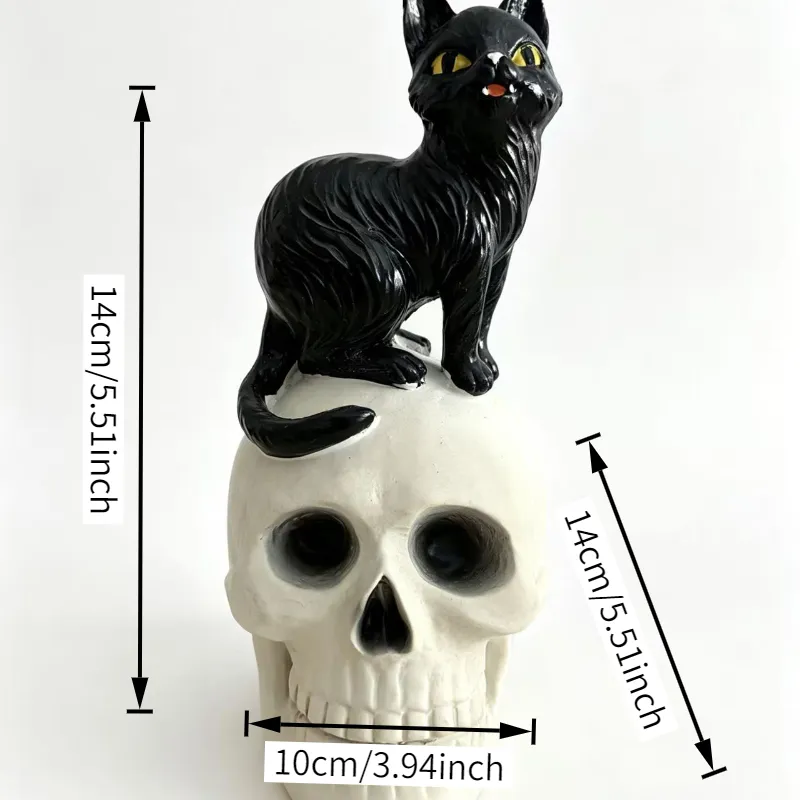 Black Cat and Skull