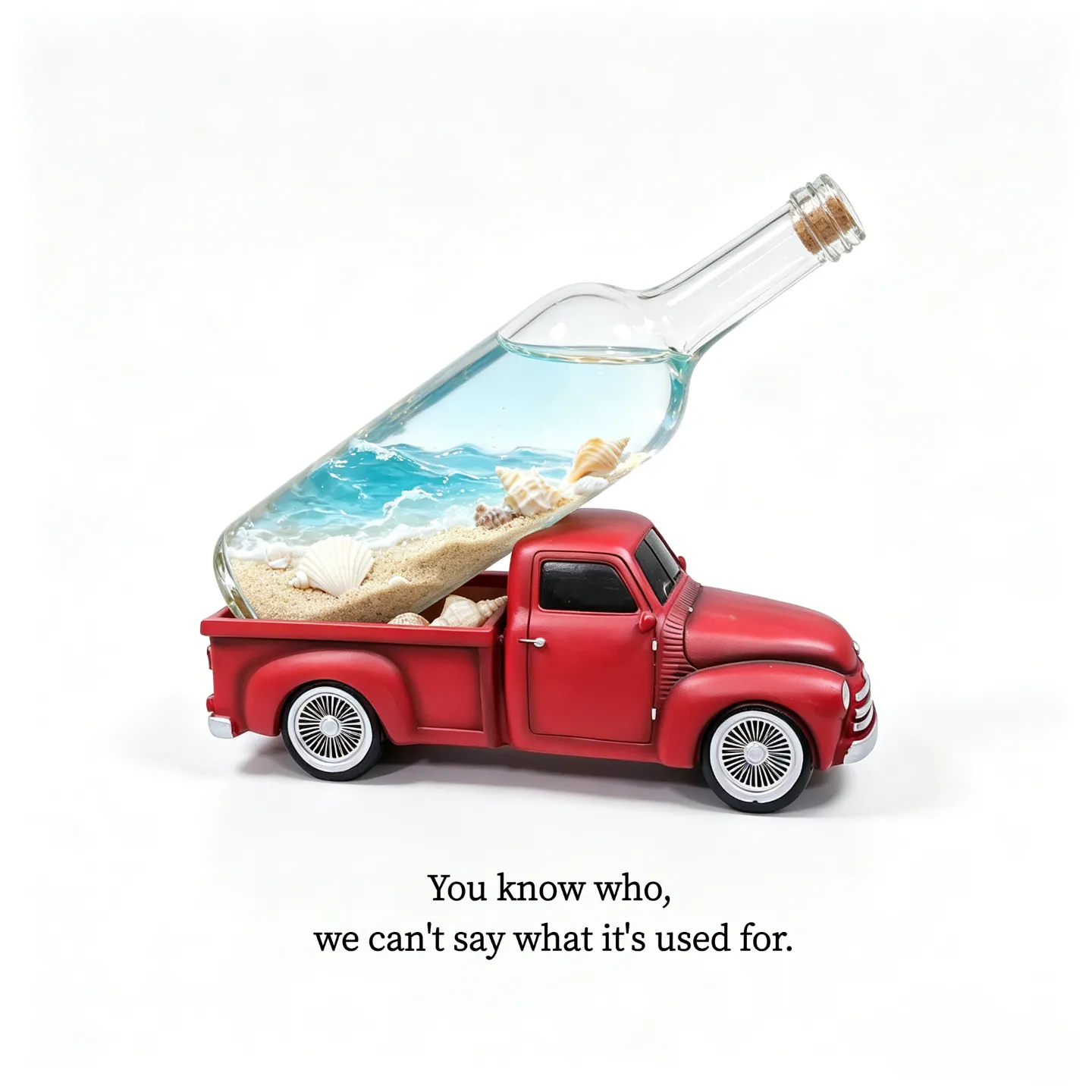 Wine rack pickup truck
