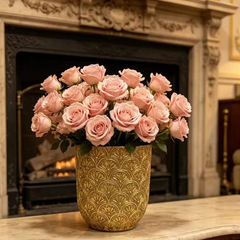 Golden Flower Pot