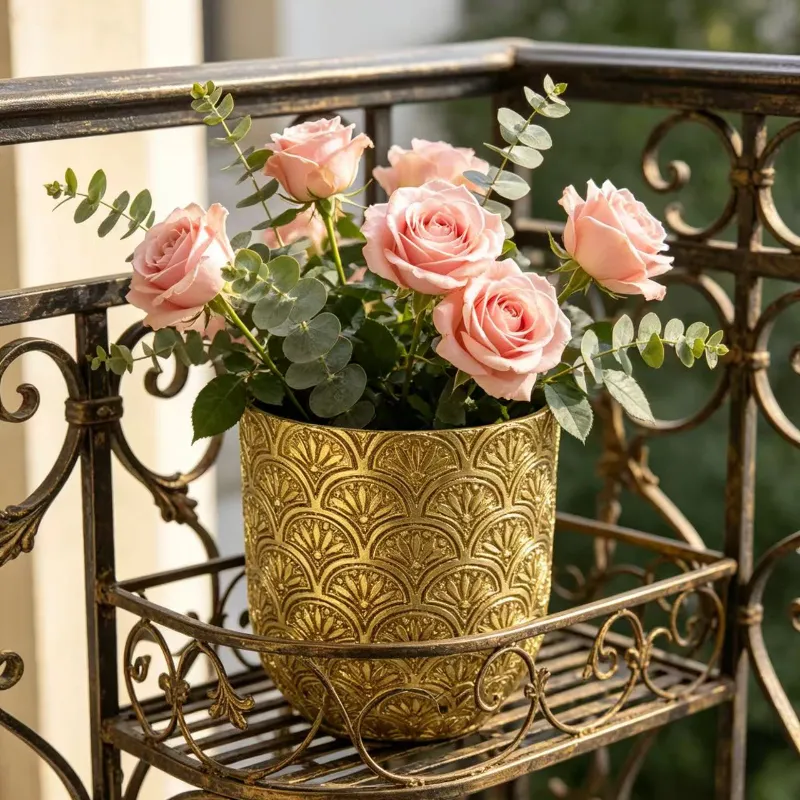 Golden Flower Pot