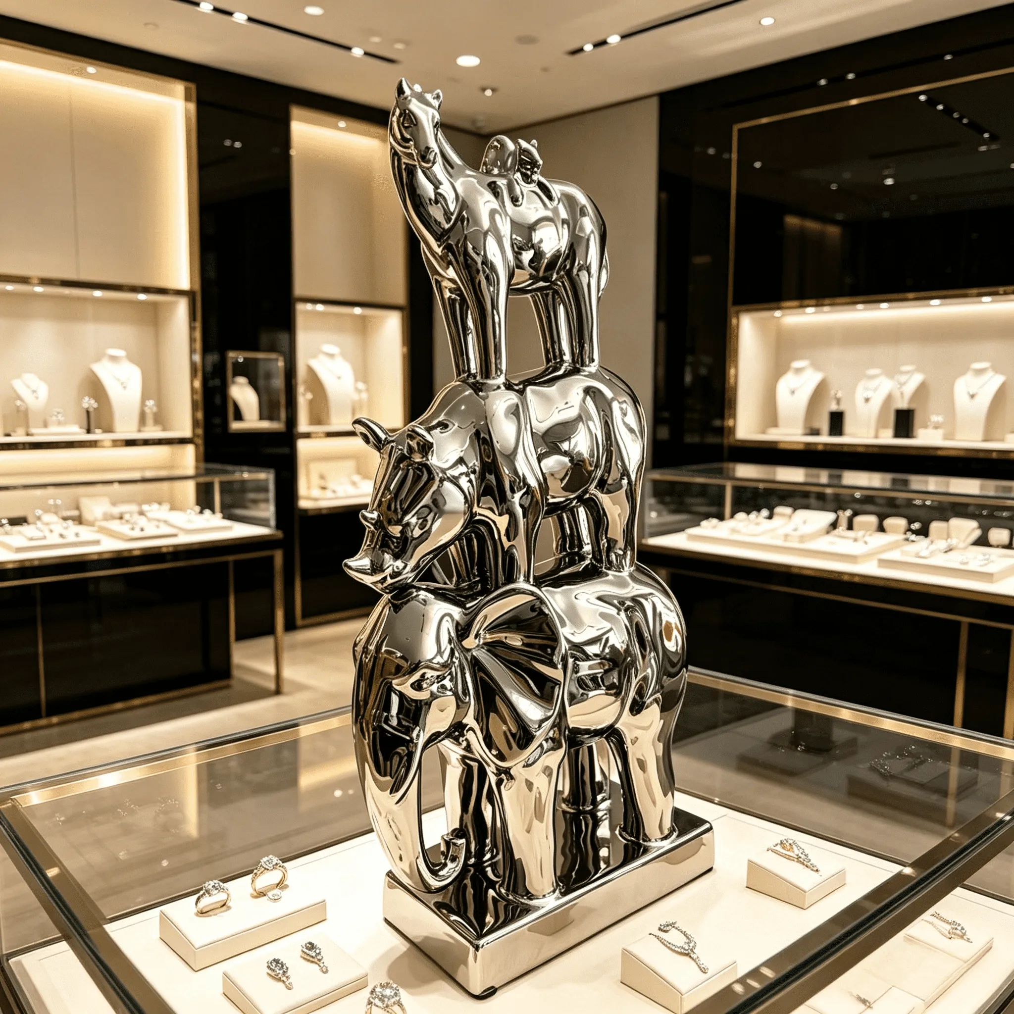 Electroplating of Life Energy Balance Statue
