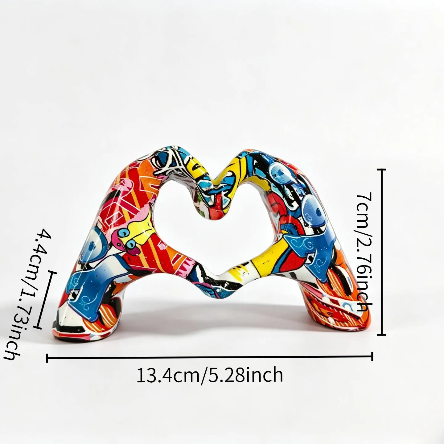 Heart-shaped hands in various colors