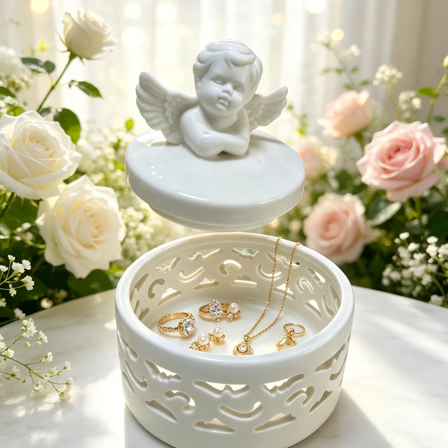 Angel Jewelry Treasure Box