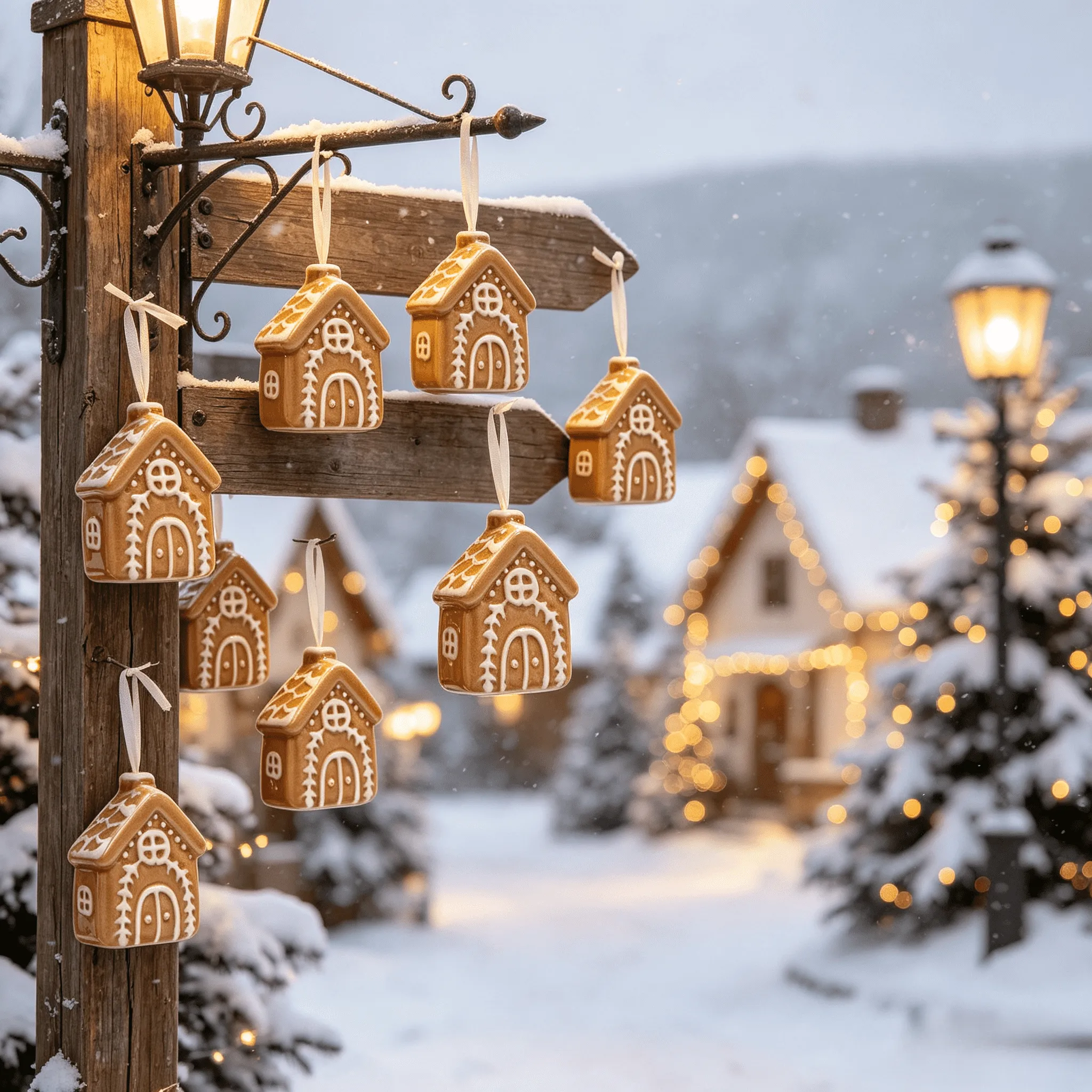 Gingerbread house Christmas tree ornament
