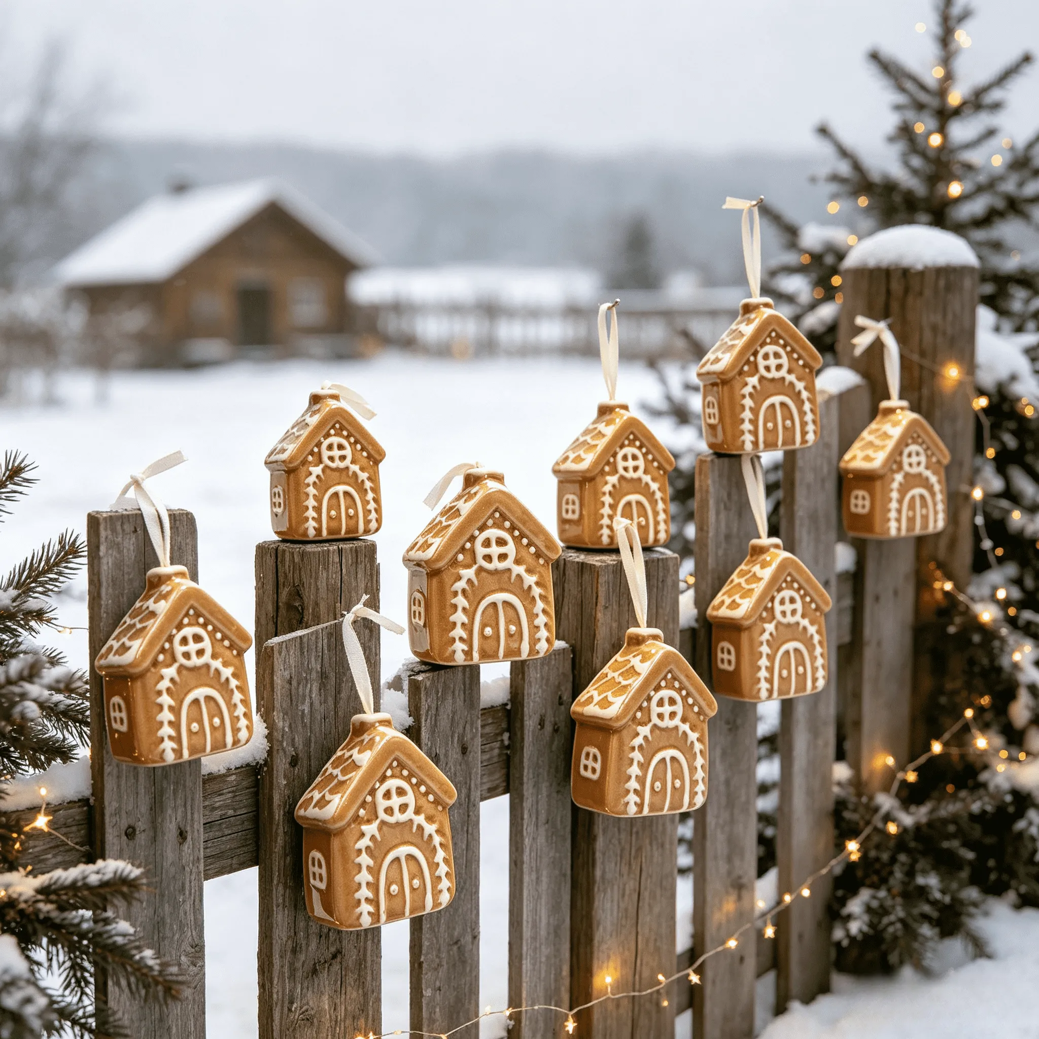 Gingerbread house Christmas tree ornament