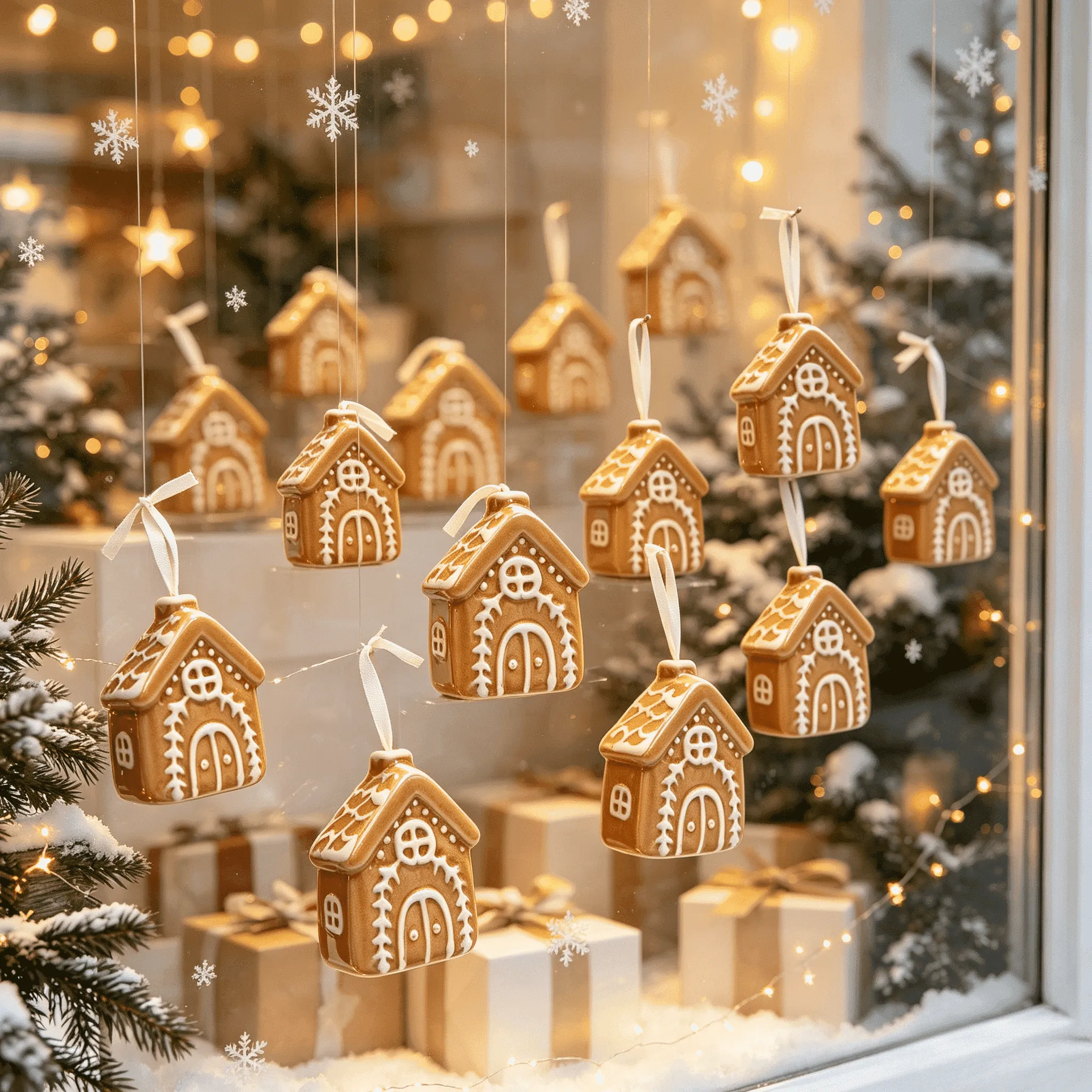 Gingerbread house Christmas tree ornament