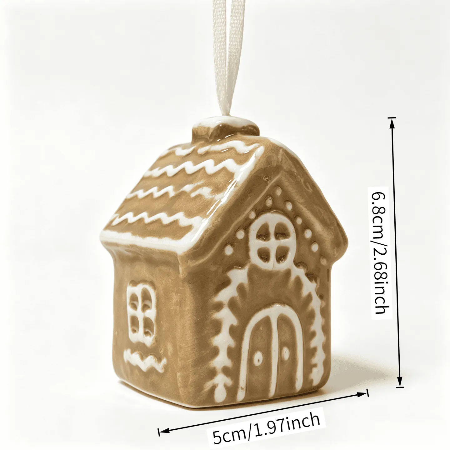 Gingerbread house Christmas tree ornament