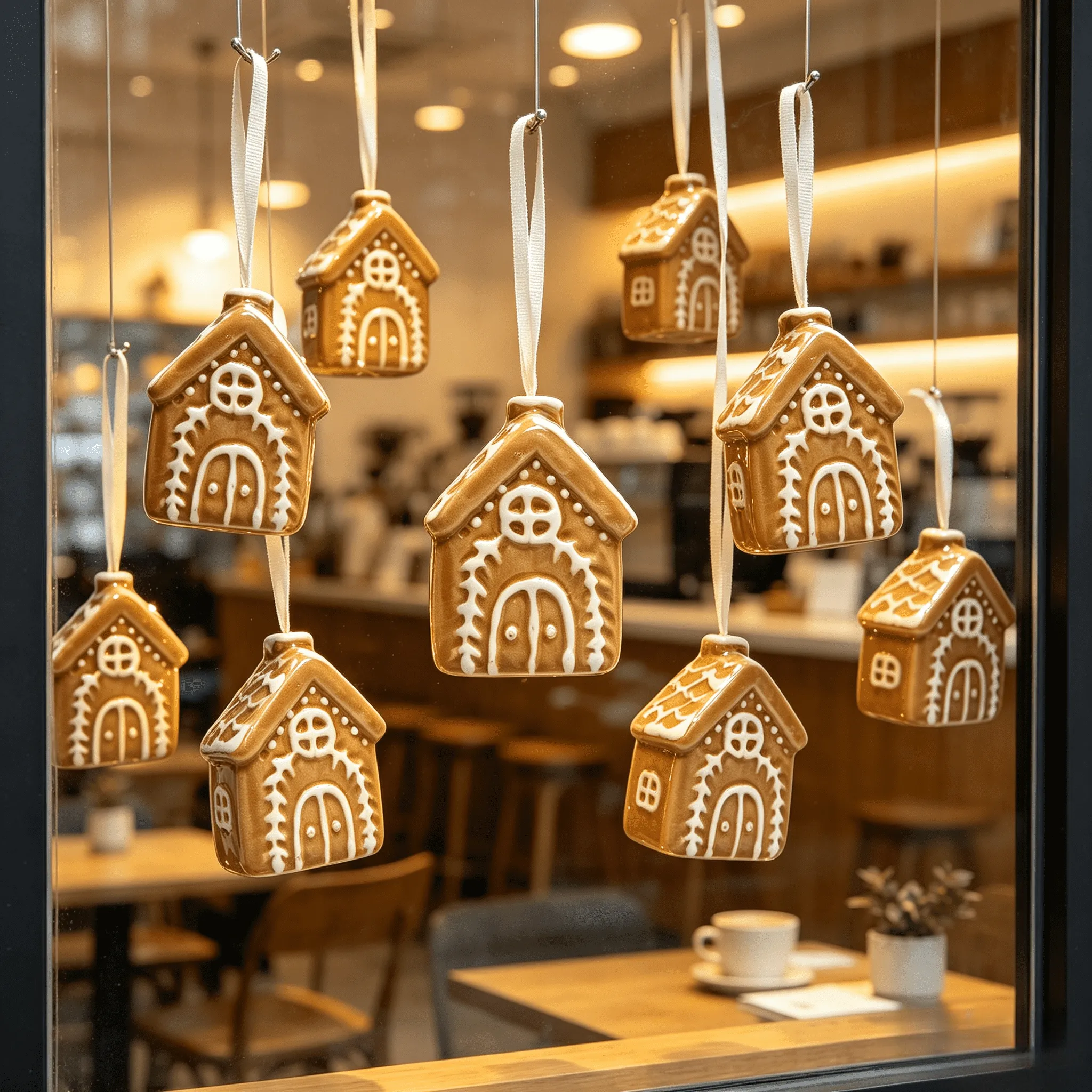 Gingerbread house Christmas tree ornament