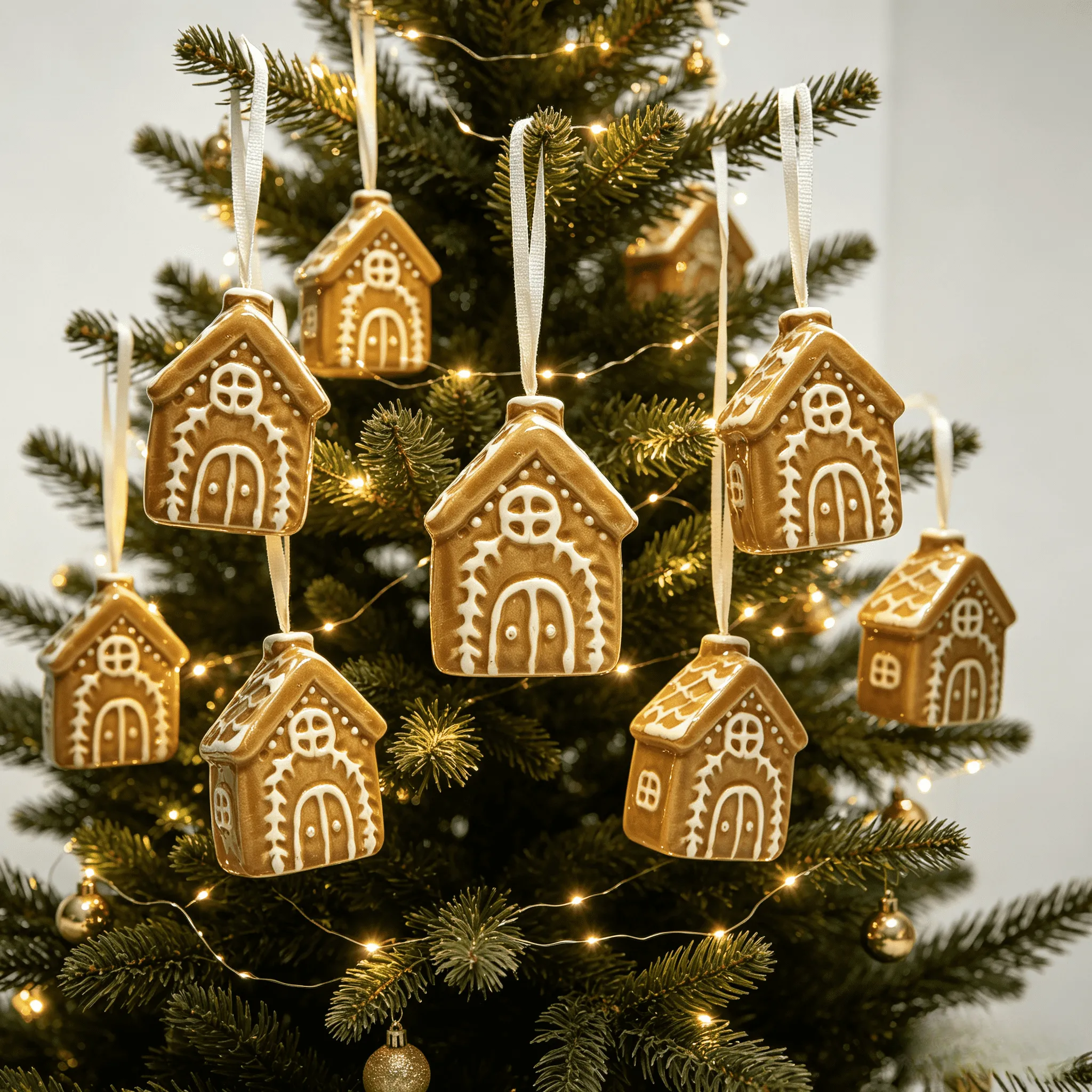 Gingerbread house Christmas tree ornament
