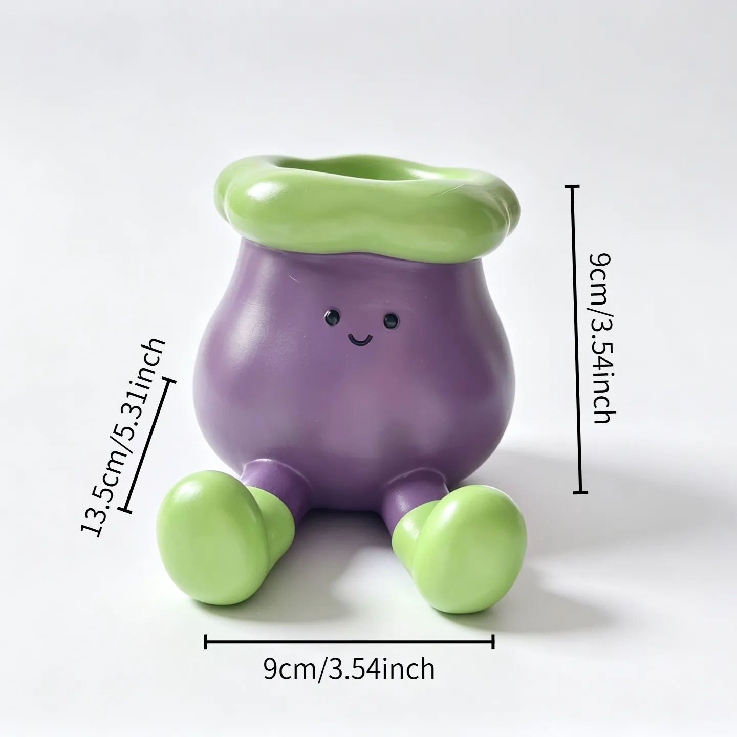 Eggplant-shaped pen holder