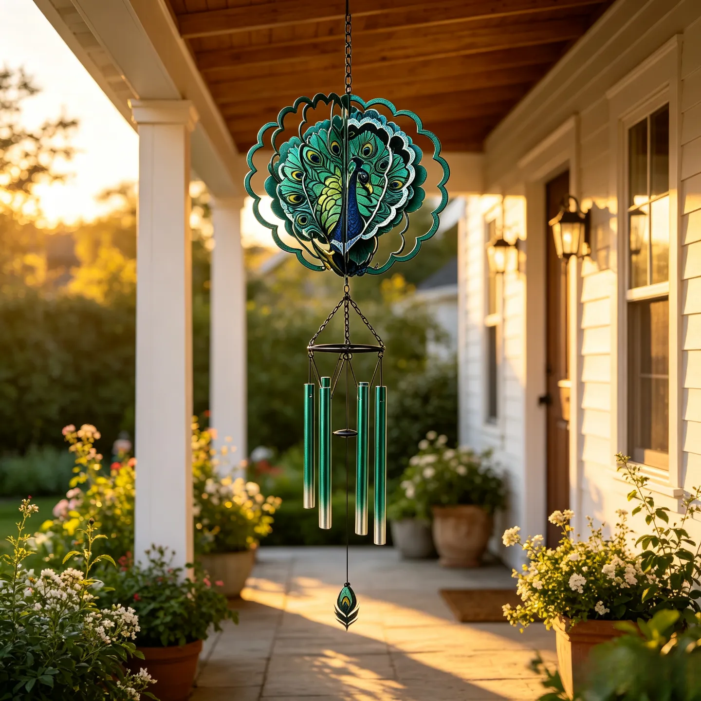 Metal Peacock Wind Chime