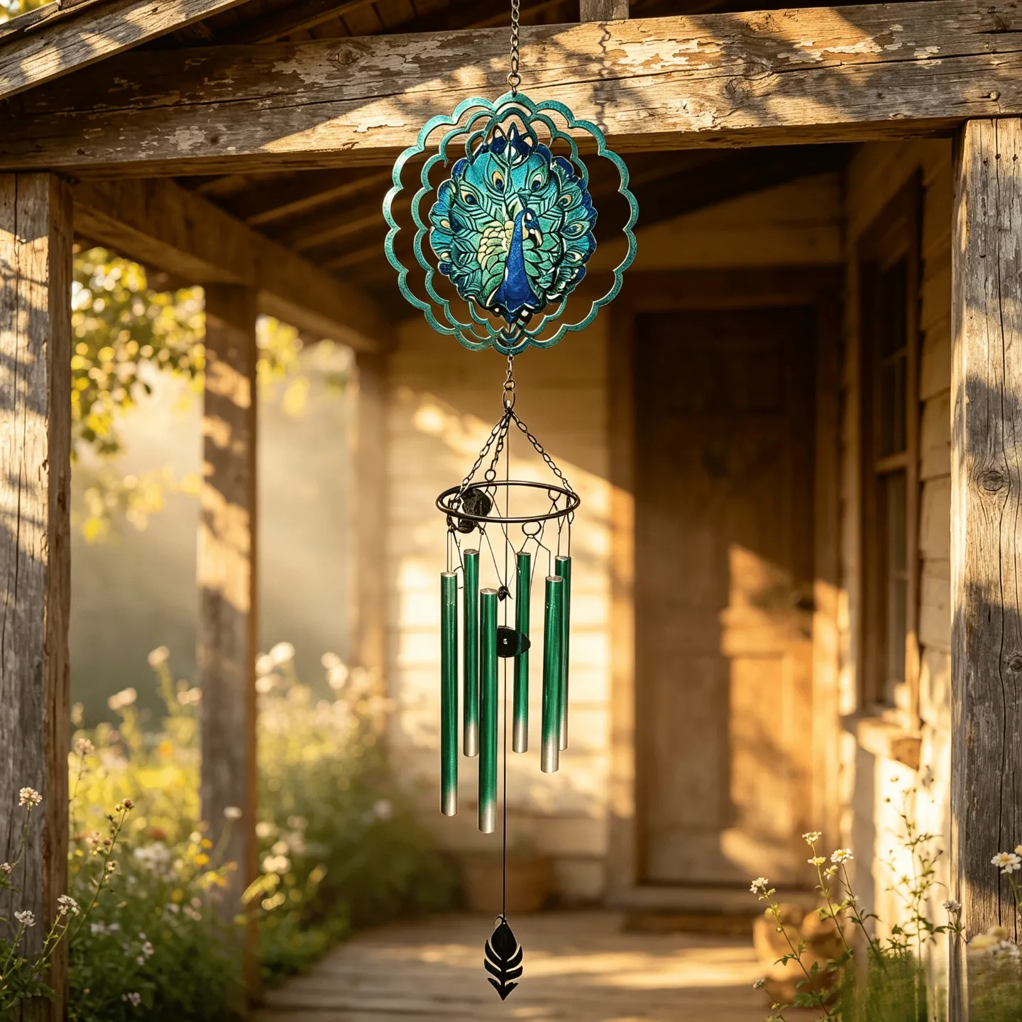 Metal Peacock Wind Chime