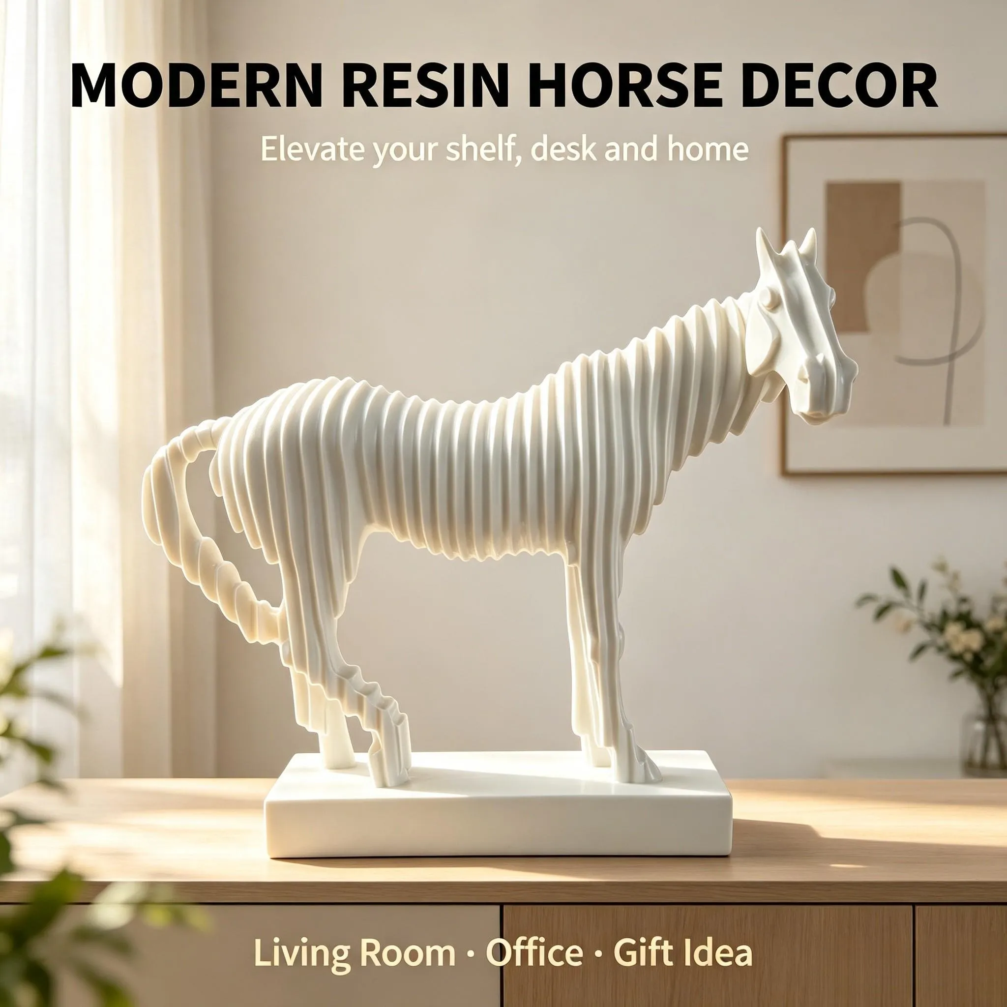 Abstract White Horse