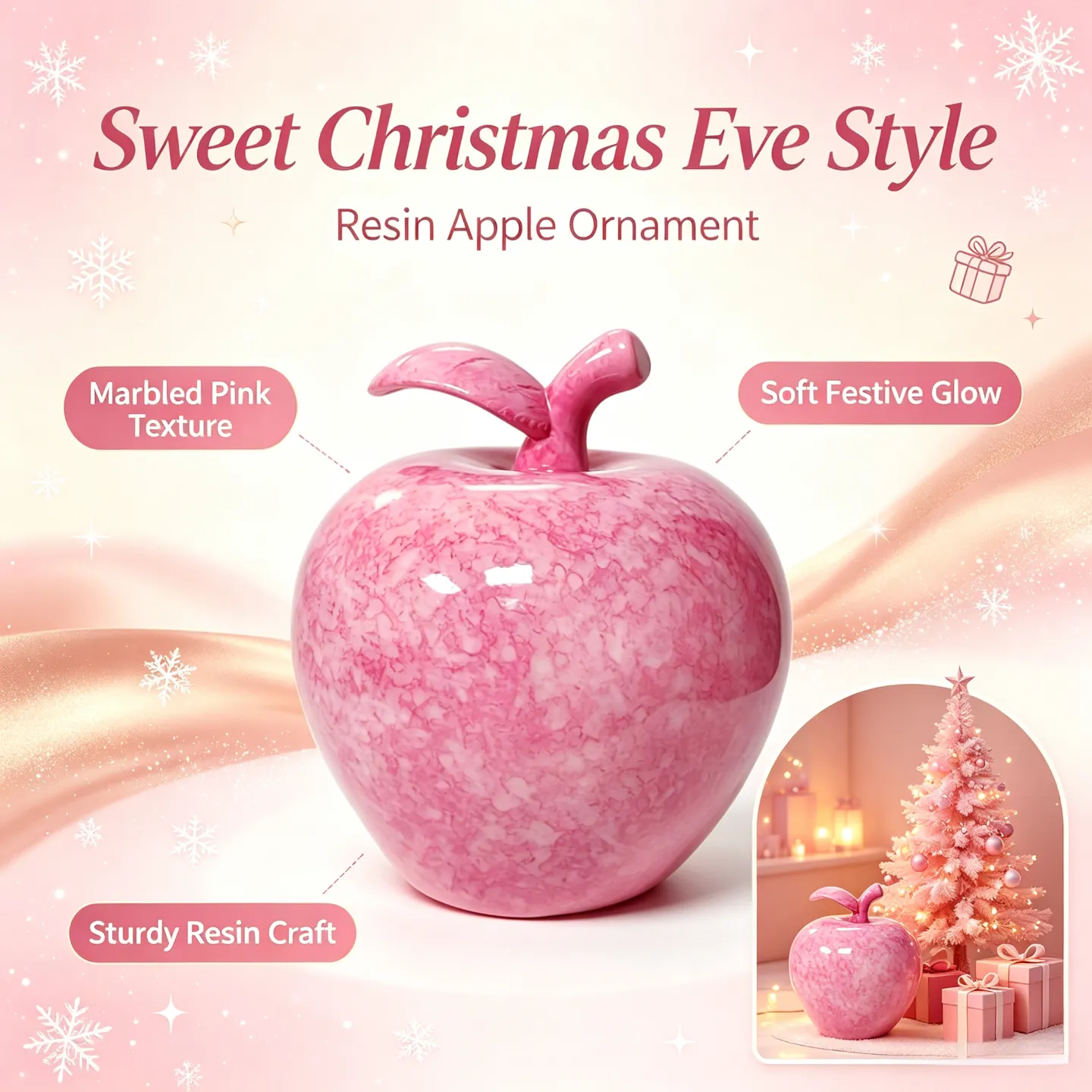 Multi-colored Christmas Eve apples