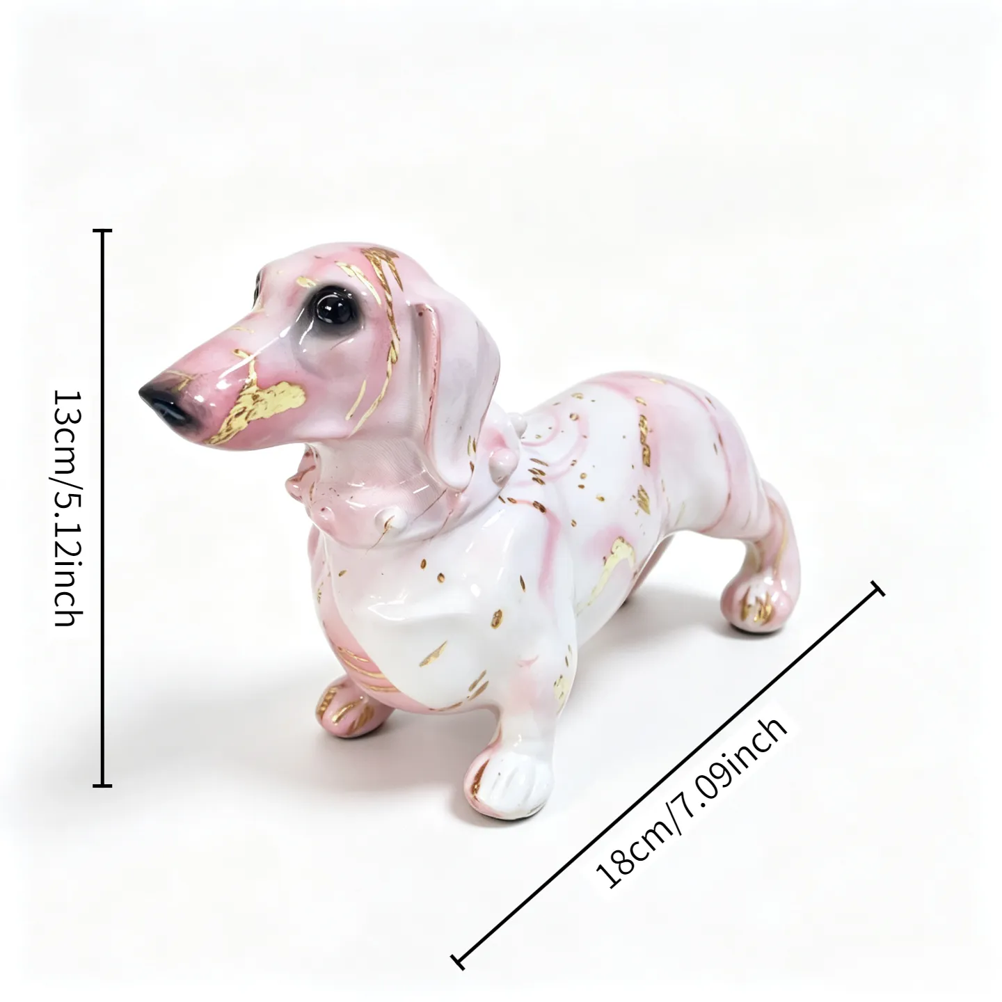 Pink water transfer dachshund