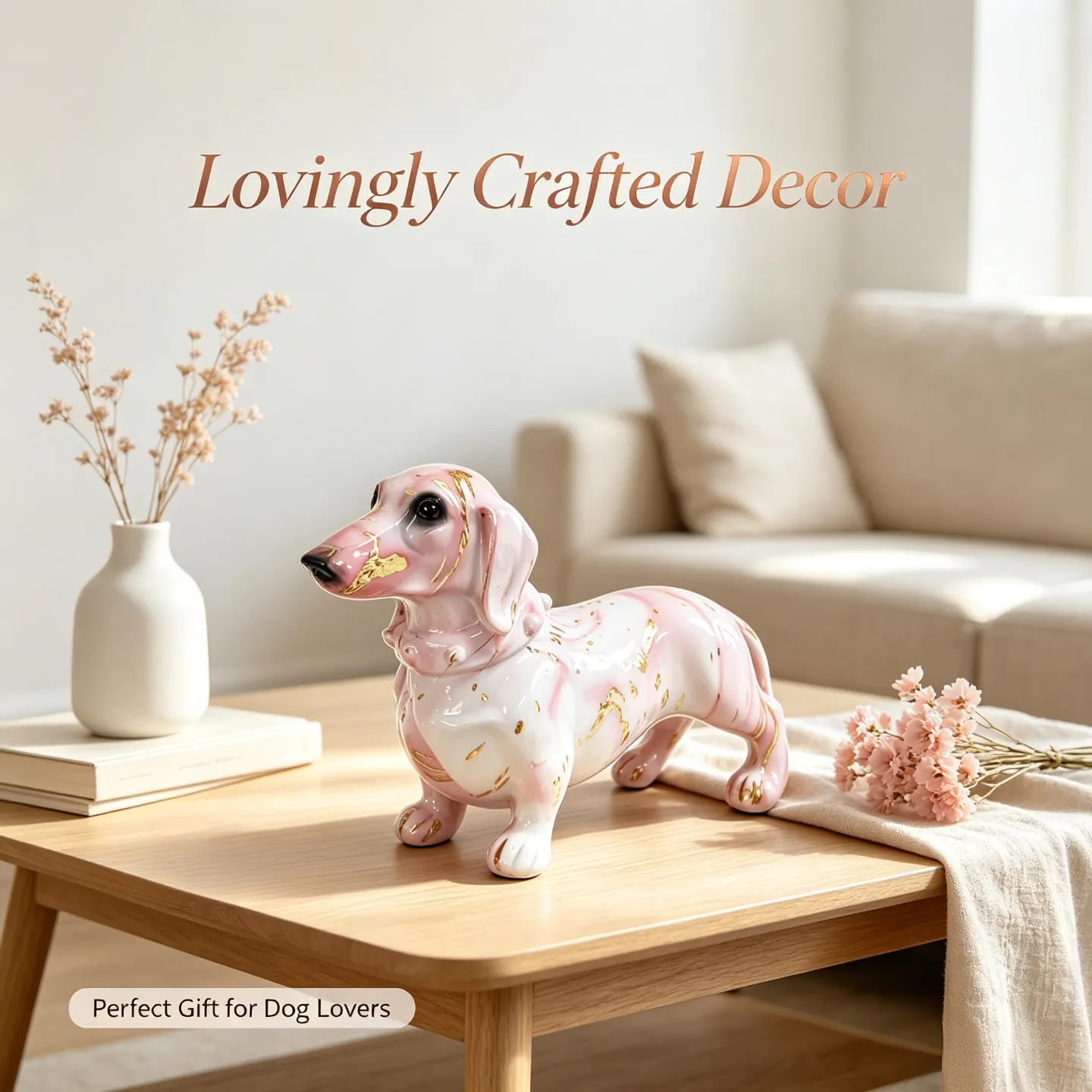 Pink water transfer dachshund