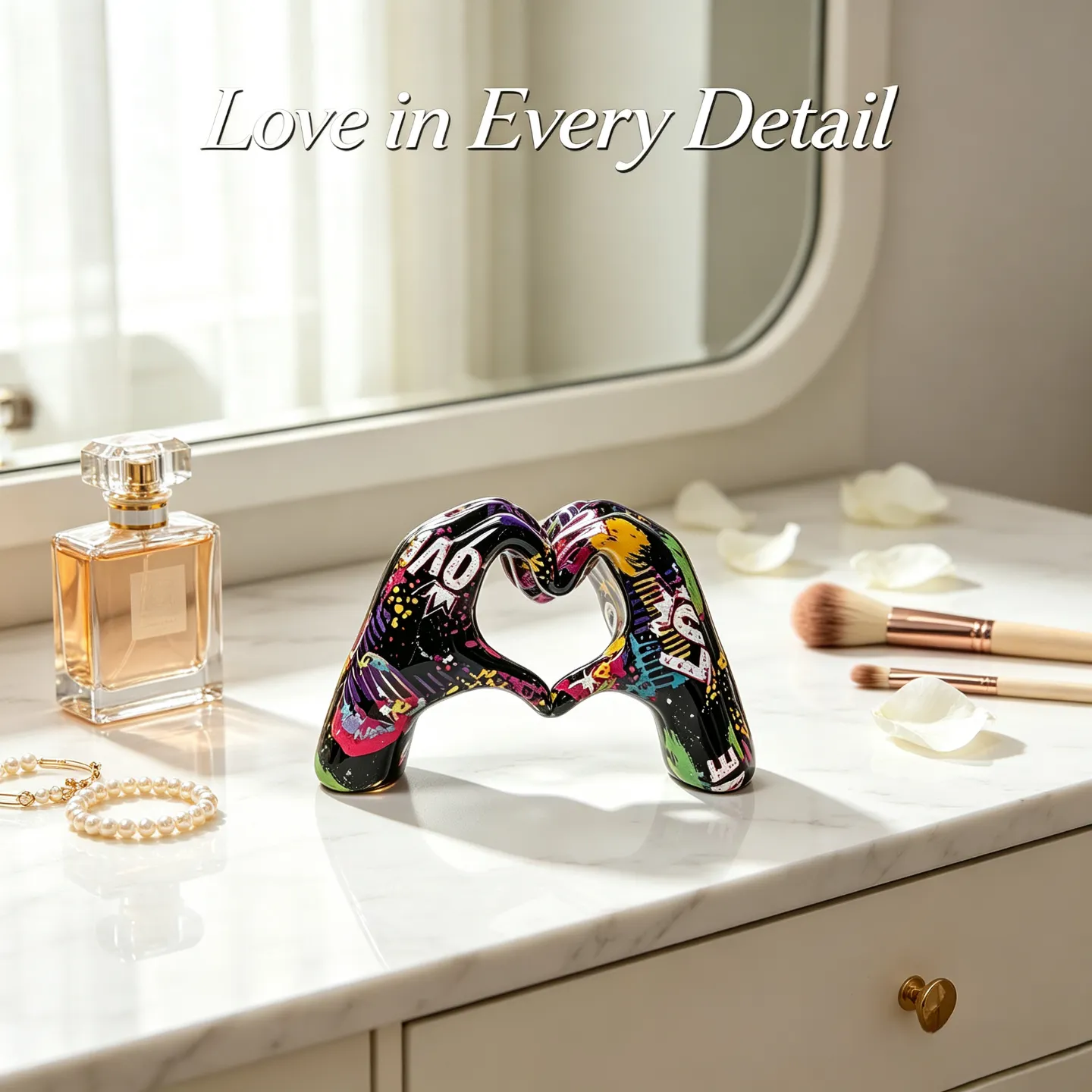 Heart and Hand Water Transfer